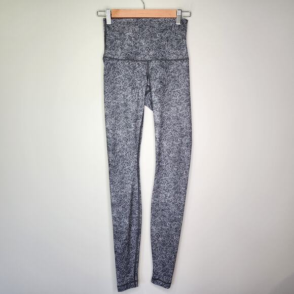 Lululemon Wunder Under High Rise Pant Abstract Spray Jacquard White Black 4 - Picture 2 of 7